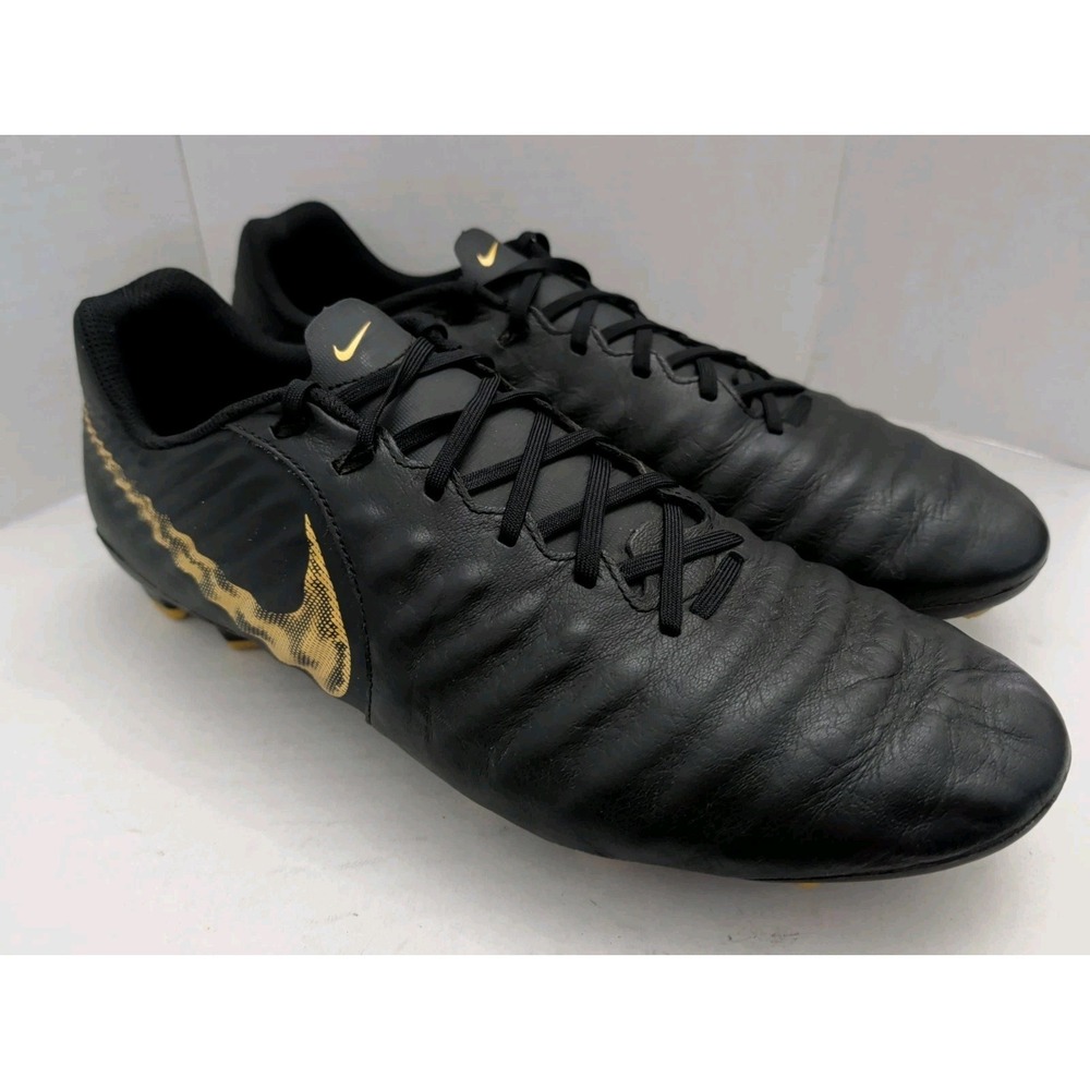 Nike Tiempo Legend 7 Club FG Soccer Cleats Black Gold Men's 13 AH7242-071
